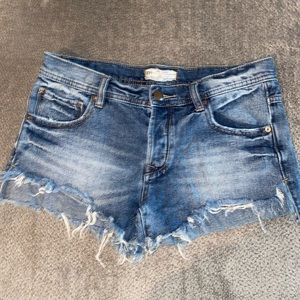 Free People denim shorts